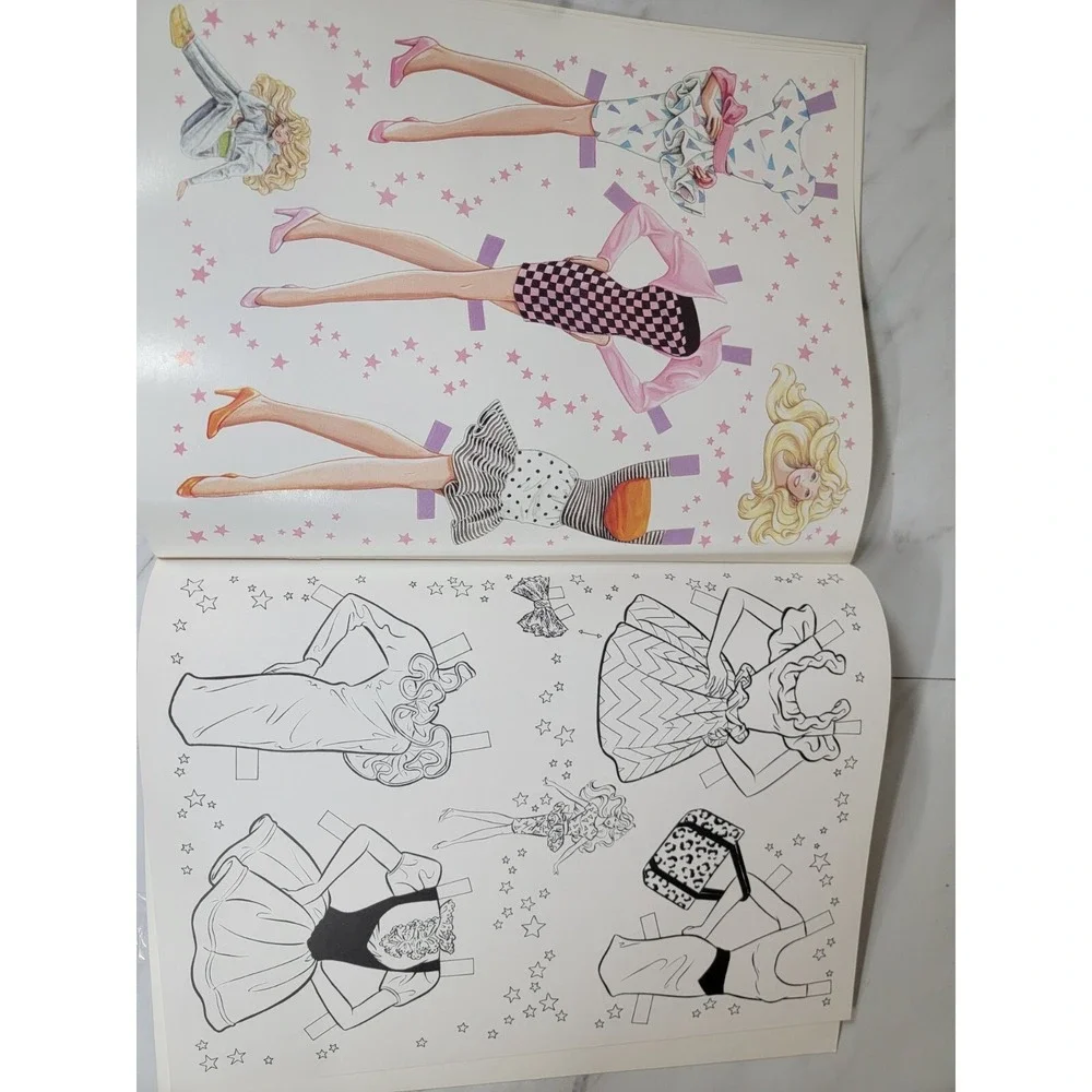 Vintage Barbie Deluxe Golden Paper‎ Doll Book 1991 Never Used 1690 Uncut